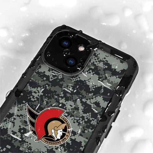 NHL Ottawa Senators Camo iPhone 15 Plus Waterproof Case